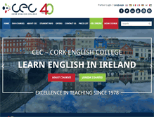Tablet Screenshot of corkenglishcollege.ie